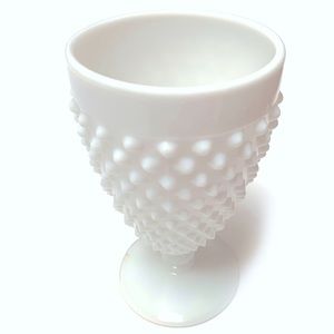 Vintage Hobnail Milk Glass vase/goblet